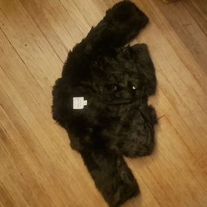 JANIE and JACK  Sz 2T Black Fuax Fur Jacket